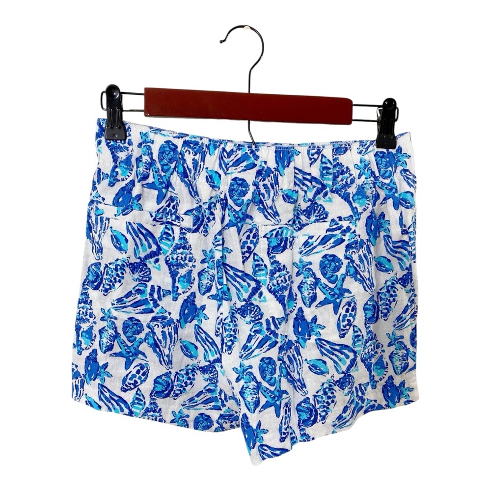 Lilly Pulitzer Blue and White Butterfly Print Shorts - Picture 4 of 10